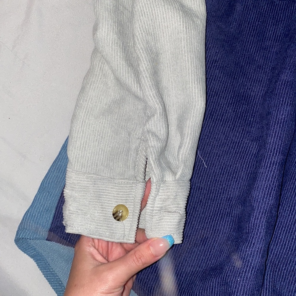 Blue Color Block Shacket - Picture 9 of 11